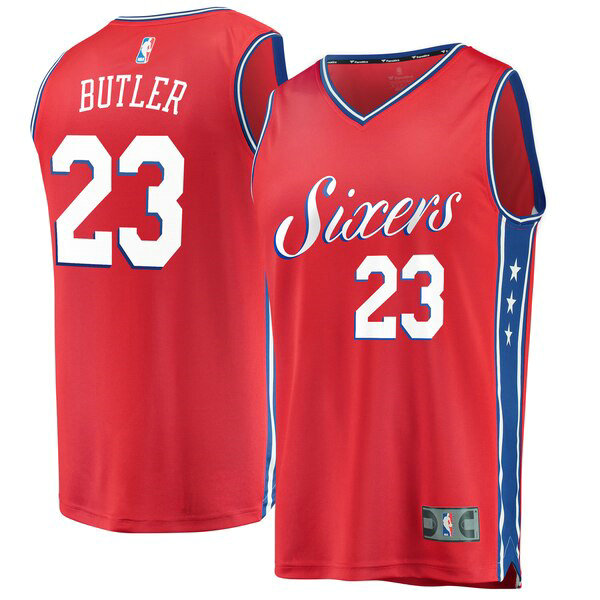 Maillot nba Philadelphia 76ers Statement Edition Homme Jimmy Butler 23 Rouge